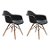 Kit com 2 unidades da Cadeira / Poltrona Charles Eames Eiffel com Braço - Base em madeira - Imagem 1