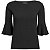 Blusa Babados Linho Preto - Imagem 1