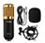kit Microfone BM-800 Waver + Suporte Articulado + Pop Filter + Placa de Som USB 5.1 Externa - Preto C/Dourado - Imagem 4