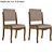 kit 2 cadeiras de jantar estofadas estilo luis XV - Imagem 3