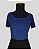 Blusa ciganinha azul marinho com bolinhas P/M - Imagem 1