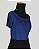 Blusa ciganinha azul marinho com bolinhas P/M - Imagem 2