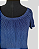 Blusa ciganinha azul marinho com bolinhas P/M - Imagem 4