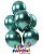 25 Balões/bexigas Látex Metalizada Verde 9 Polegadas  pct 25 Unid - Imagem 1