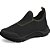 Tenis Infantil Klin New Sport Kids Slip On Full Black - Imagem 2