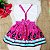 Vestido Infantil Tiktok Festa - Jardineira + Blusinha + Laço - Imagem 2