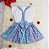 Vestido Infantil Sereia Festa - Jardineira + Blusinha + Laço - Imagem 2