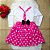 Vestido Infantil Minnie Rosa Manga Longa - Completo com Laço Luxo - Imagem 2