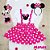 Vestido Infantil  Minnie Mouse Rosa com Tiara Menina - Imagem 1