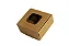 Caixa p/ 4 Doces - Kraft - c/ Visor - Tam. 8,2x8,5x3,8 cm. - Pacote c/ 10 unid. - Imagem 1