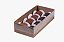 Caixas 8 Doces com Tampa de Acetato | Kraft 12x12x4 cm - (05 unidade) - Imagem 2