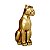 Escultura Pantera Estilizada Dourada - Imagem 2