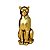 Escultura Pantera Estilizada Dourada - Imagem 3