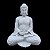 Escultura Buda Robust White Stone 42 cm - Imagem 1