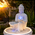 Fonte Decorativa Buda com Cascata, LED e Esfera de Cristal - Imagem 3