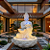 Fonte Decorativa Buda com Cascata, LED e Esfera de Cristal - Imagem 4