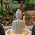 Fonte de Jardim Buda Gratidão Branca com LED – 72cm - Imagem 4