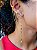 Brinco Ear Cuff com Correntes e Pedras Coloridas - Imagem 5