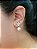 Conjunto Flor com Zircônias Cristal e Pérola Shell - Imagem 2