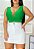 Cropped Feminino Decote V Alça Grossa Com Correntes - Imagem 3