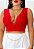 Cropped Feminino Decote V Alça Grossa Com Correntes - Imagem 9