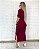 Vestido Midi Feminino Manga Curta Com Fendas Laterais Canelado - Imagem 8