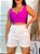 Short Bermuda Social Feminino Alfaiataria Cintura Alta - Imagem 2