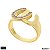 anel ferradura dupla banho 10 milésimos de ouro 18k com pedras zircônia - Imagem 1