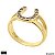 anel ferradura pedras vazado banho 10 milésimos de ouro 18k - Imagem 1