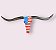 CABEÇA DE LONGHORN RESINA PARA DECORAÇÃO USA - Imagem 1