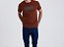 CAMISETA REGULAR MEIA MALHA PENTEADA 192609 MARROM - Imagem 1