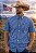 CAMISA ZONA COUNTRY XADREZ MC SLIM MASC AZUL PISCINA - Imagem 1