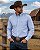CAMISA ZONA COUNTRY XADREZ ML AZUL CLARO E BRANCO - Imagem 1