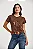 CAMISETA TXC FEM SLIM BORDADA PAETE MARROM 51366 - Imagem 1