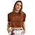 CAMISETA CROPPED TXC FEMININA SLIM MARROM 51254 - Imagem 1
