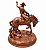 ESTATUETA COWBOY RODEIO BRONCO KIDDY DE PLA 12X12X15cm - Imagem 3