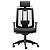 Cadeira Song Presidente Extra Ergonômica Giratória NR17 Apoio de Cabeça Frisokar Tecido Preto FK163 - Imagem 2