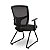 Cadeira Eco Fixa Rhodes Encosto em Tela Executiva com Braços Preta RH107 - Imagem 2