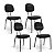 Kit com 4 Cadeiras de Escritório Fixas Secretária Ravan KRV03 - Imagem 1