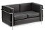 Sofá para Recepção de Escritório 2 Lugares Luxes Almofadas Removíveis Cadeira Brasil - Imagem 1