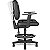 Cadeira Caixa Alta Ergonômica para Portaria, Recepção com Braços Regulável Executiva Siena CB 1474 Preto Sintético FTS - Imagem 3