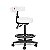 Cadeira Mocho para Maca Estética, Fisioterapia, Odontologia Ergonômico Slim CB 1544 MFS - Imagem 2