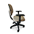 Cadeira Giratória para Escritório Executiva com Braços Reguláveis Bege/Marrom Cadeira Brasil OFF - Imagem 5