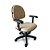 Cadeira Giratória para Escritório Executiva com Braços Reguláveis Bege/Marrom Cadeira Brasil OFF - Imagem 1