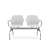 Longarina 2 Lugares Cromada Onix OX235 Cadeira Brasil - Imagem 2