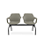 Longarina 2 Lugares Onix OX236 Cadeira Brasil - Imagem 1