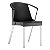 Kit com 4 Cadeiras Coletiva - Estrutura Fixa Alumínio - Com Braços - Sleep CB 1134 XLX22 - Imagem 3