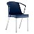 Kit com 4 Cadeiras Coletiva - Estrutura Fixa Alumínio - Com Braços - Sleep CB 1134 XLX22 - Imagem 1