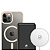 Kit Magsafe iPhone: Carregador Wireless Magsafe + Carregador Portátil Nano Snap Wireless Preto + Capa Magsafe Rosa - Gshield - Imagem 1