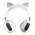 Fone Headset Bluetooth Cat Ear - Extra Bass - Branco - Verde - Imagem 2
